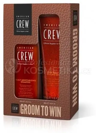 American Crew Holiday Duo Set - Pánský denní šampon 250ml + gel na vlasy 250ml Dárková sada Top Prodej