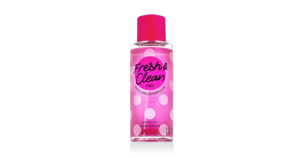 Victoria's Secret Pink Fresh & Clean Bright Apple X Campus Life tělový sprej 250 ml W Omezená Nabídka