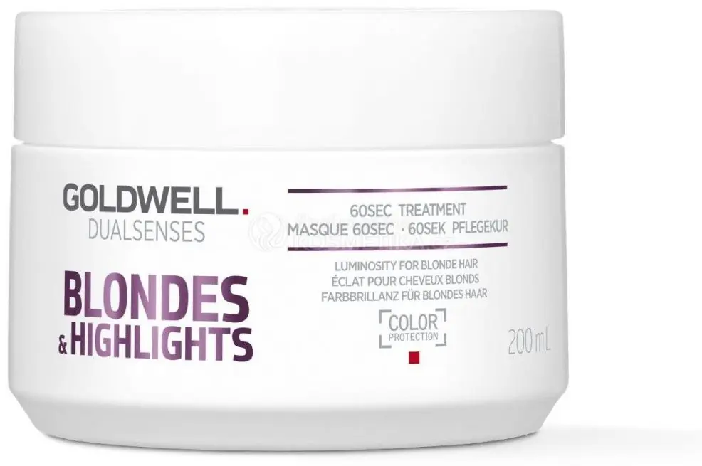 Goldwell Dualsenses Blondes Highlights 60sec Treatment - Regenerační maska na vlasy 200 ml Přímo Od Výrobce
