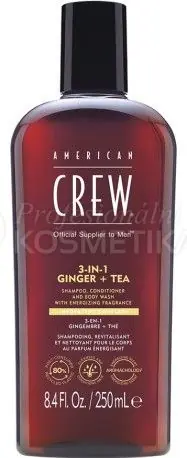 Výprodej American Crew 3v1 Ginger - Tea - Šampon, kondicionér a tělový gel 250 ml