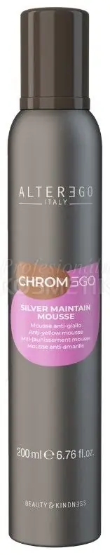 Sezónní Sleva Alter Ego Chrom Ego Silver Maintain Mousse - Bezoplachová pěna pro blond vlasy 200 ml