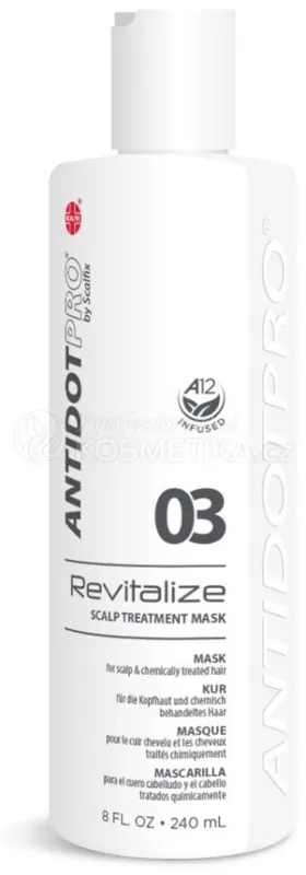 Antidotpro REVITALIZE 03 - Maska pro ošetření pokožky hlavy 240 ml Ihned K Objednání