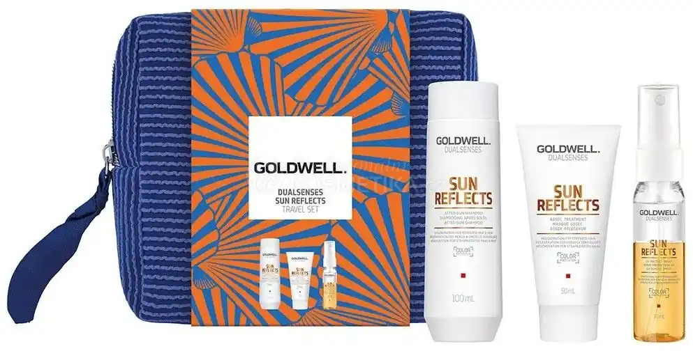 Goldwell Dualsenses Sun Reflects Travel Set 25 - Sluneční šampon 100 ml + maska 50 ml + sluneční sprej 30 ml Dárková sada Nová Kolekce