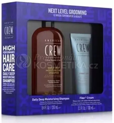 Přímo Od Výrobce American Crew Grooming Next Level Set - Hydratační šampon 250 ml + krém fiber 85g Dárková sada