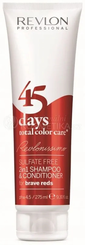 Revlon Professional 45 days total color care Shampoo & Conditioner 2in1 - 2 v 1 šampon a kondicionér pro odvážné červené odstíny 275ml Poslední Šance