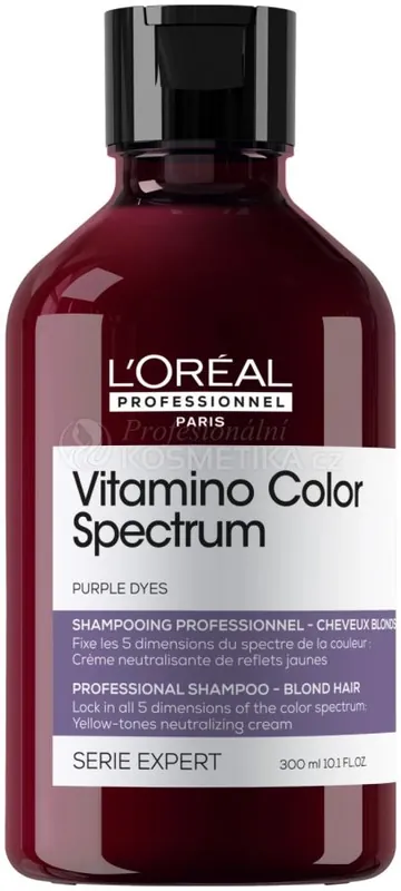 Rychlé Dodání L´oréal Professionnel Serie Expert Vitamino Color Spectrum Purple Shampoo - Šampon pro neutralizaci žlutých tónů Fialový 300 ml