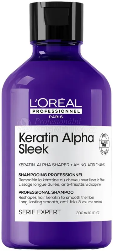 L´oréal Professionnel Keratin Alpha Sleek Shampoo - Šampon pro uhlazené vlasy 300 ml Top Prodej