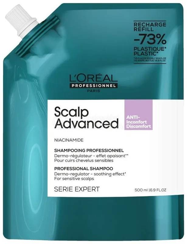 Doprava Zdarma L´oréal Professionnel Serie Expert Scalp Advaced Dermo Regulator Shampoo - Zklidňujcí šampon pro citlivou vlasovou pokožku 500 ml Náhradní náplň