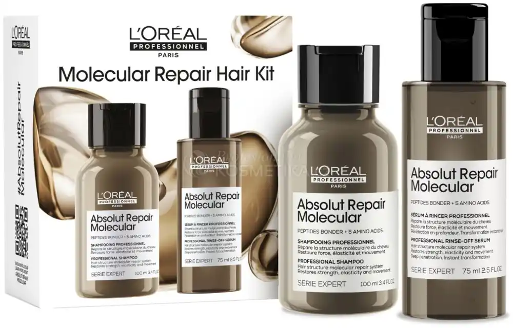 L´oréal Professionnel Serie Expert Absolut repair Molecular Duo Mini Set - šampon 100 ml + sérum 75 ml Dárková sada Akční Cena