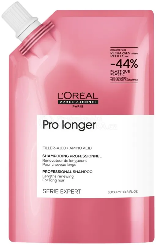 Tovární Cena L´oréal Professionnel Serie Expert Pro Longer Shampoo - Šampon pro obnovu délek 1000 ml Náhradní náplň