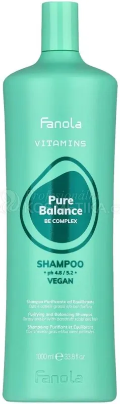 Fanola Pure Balance Shampoo - Šampon na mastné vlasy 1000 ml Poslední Šance