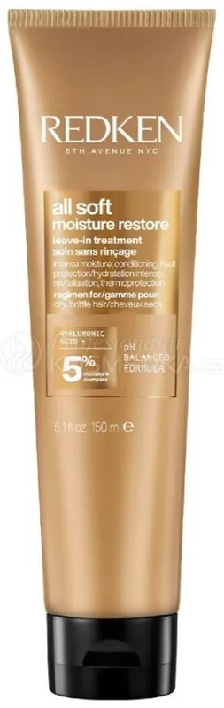 Redken All Soft Moisture Restore Leave-in Treatment - Bezoplachová péče pro dlouhotrvající hydrataci 150 ml Ihned K Objednání