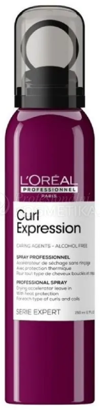 L´oréal Professionnel Serie Expert Curl Expression Drying Accelerator - Bezoplachová péče pro rychlejší vysoušení vlasů 150 ml Cenově Výhodný