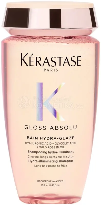 Pouze Dnes Kérastase Gloss Absolu Bain Hydra-glaze - Hydratační a rozjasňující šampon pro vlasy se sklonem ke krepatění 250 ml