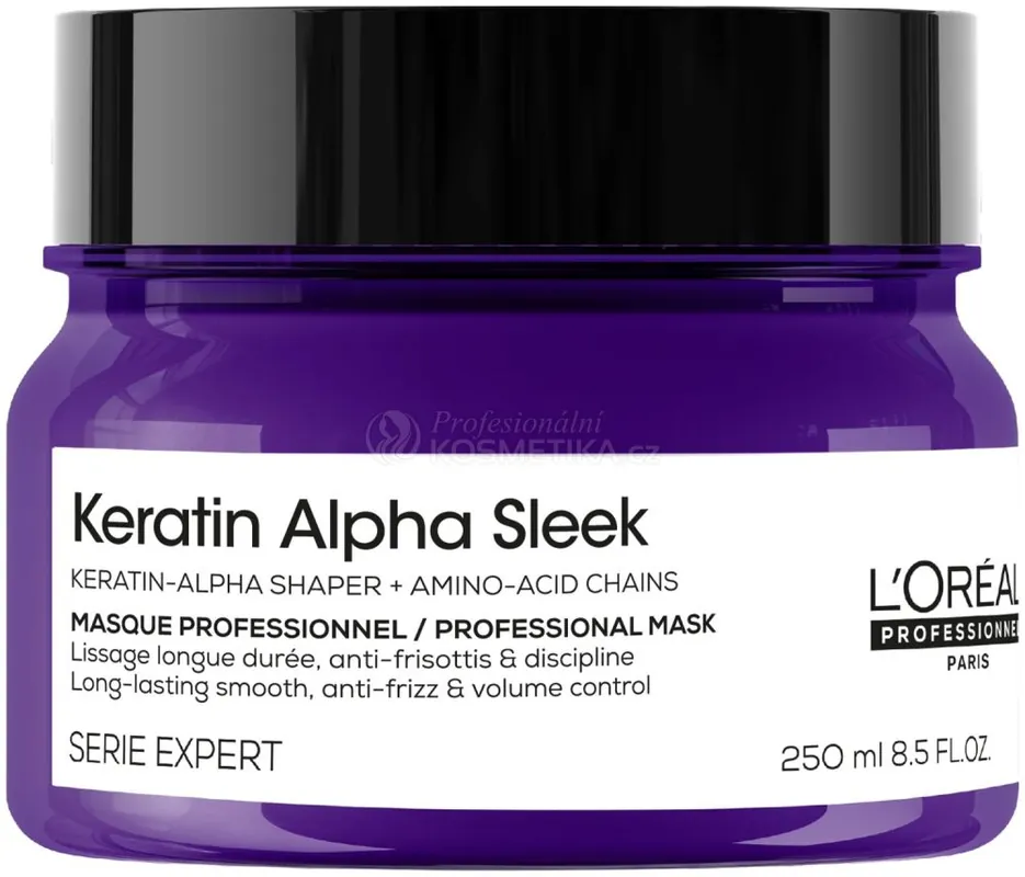 L´oréal Professionnel Keratin Alpha Sleek Mask - Uhlazující maska na vlasy 250 ml Aktuální