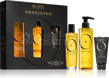 Orofluido The Wellness Hair and Body Set - Šampon 240 ml + elixír 100 ml + tělový krém 50 ml Dárková sada Akční Nabídka