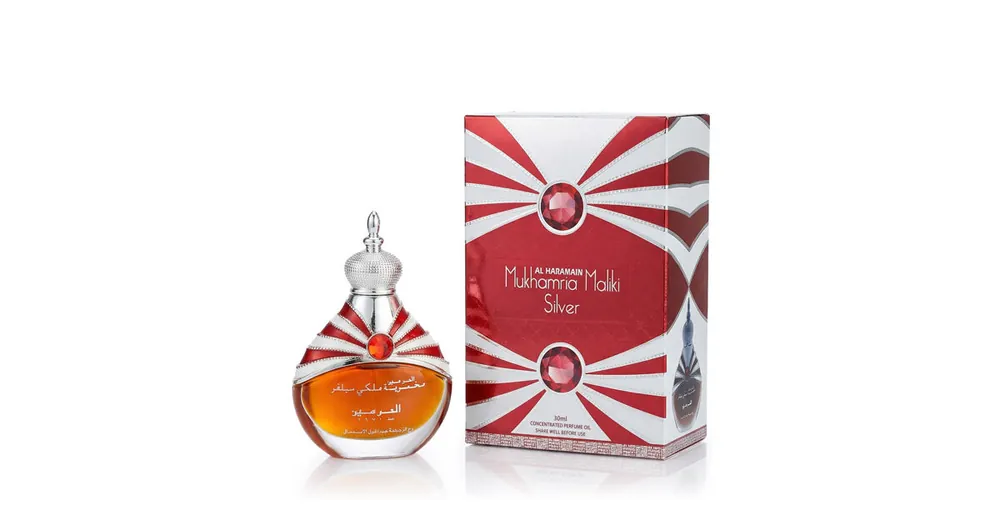 Cenový Hit Al Haramain Mukhamria Maliki Silver parfémovaný olej 30 ml UNISEX