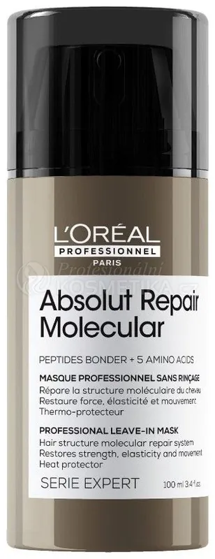 L´oréal Professionnel Absolut Repair Molecular Masque - Bezoplachová maska pro poškozené vlasy 100 ml Dokud Zásoby Vydrží