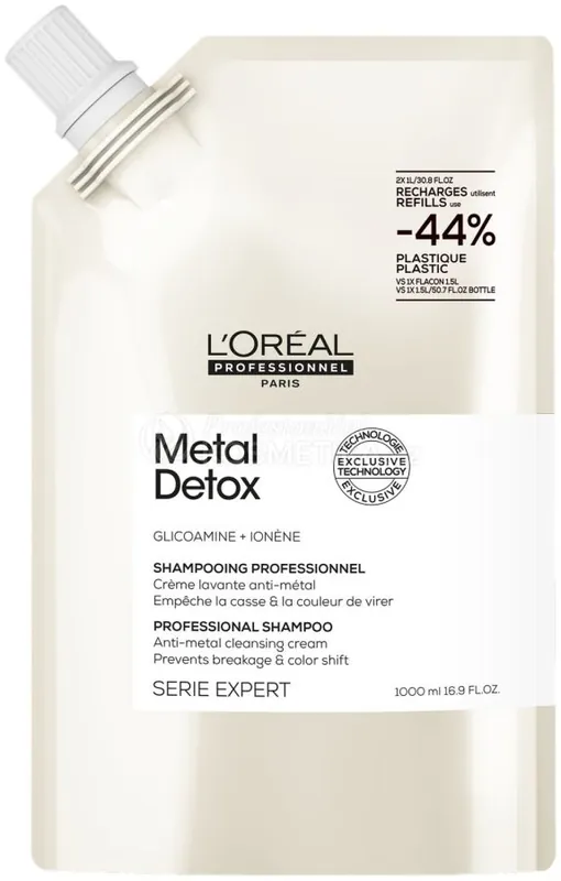 L´oréal Professionnel Serie Expert Metal Detox Shampoo - Čistící šampon 1000 ml Náhradní náplň Poslední Šance