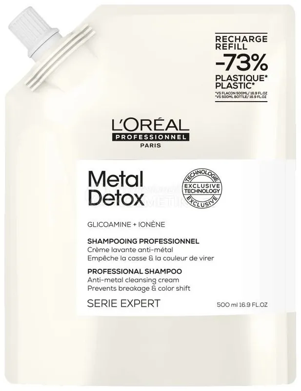 L´oréal Professionnel Serie Expert Metal Detox Shampoo - Čistící šampon 500 ml Náhradní náplň Přímo Od Výrobce
