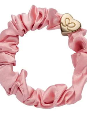 By Eloise London Gold Heart Silk Scrunchie . Poslední Šance