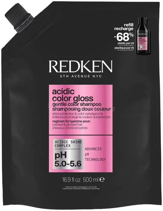 Cenově Výhodný Redken Acidic Color Gloss Shampoo - Hydratační šampon pro barvené vlasy 500 ml Náhradní náplň