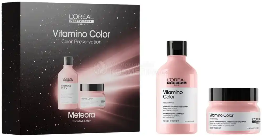 Levný L´oréal Professionnel Serie Expert Vitamino Color Duo Vánoční Sada - Šampon 300 ml + maska 250 ml Dárková sada