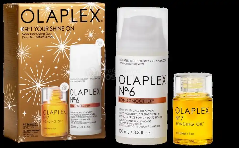 Jen Po Omezenou Doba Olaplex Get Your Shine On Set - No.7 Olej pro lesk vlasů 30 ml + No.6 regenerační krém 100 ml Dárková sada