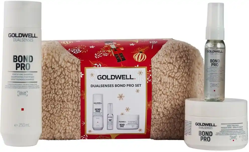 Výprodej Goldwell Dualsenses Bond Pro Christmas Set - Šampon 250 ml + maska 200 ml + posilující sprej 30 ml Dárková sada