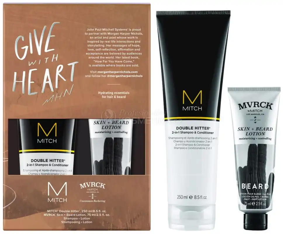 Expresní Doručení Paul Mitchell Mvrck Wash and Shave Duo Vánoční Sada - Šampon 2v1 250 ml + hydratační krém 75 ml Dárková sada