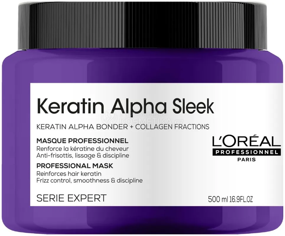 Nejprodávanější L´oréal Professionnel Keratin Alpha Sleek Mask - Uhlazující maska na vlasy 500 ml
