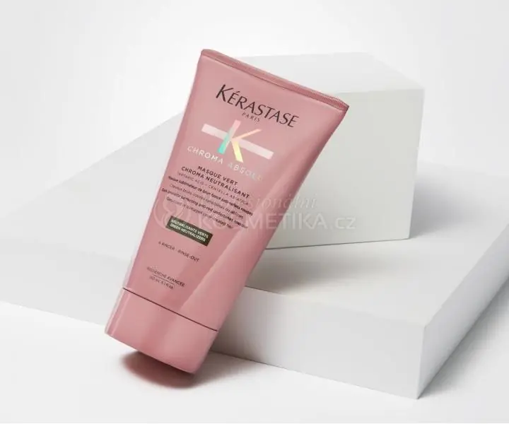 Výhodná Nabídka Kérastase Chroma Absolu Masque Vert Chroma Neutralisant - Maska pro odstranění nežádoucích červených podtónů 150 ml