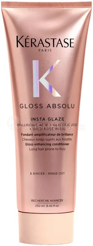 Kérastase Gloss Absolu Insta Glaze Fondant - Hydratační a rozjasňující péče pro vlasy se sklonem ke krepatění 250 ml Výhodná Nabídka
