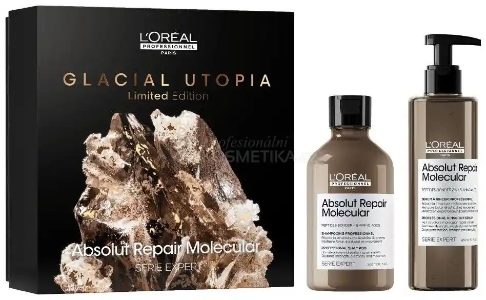 L´oréal Professionnel Absolut Repair Molecular Duo Vánoční Set - Šampon 300 ml + sérum 250 ml Dárková sada Cenová Bomba