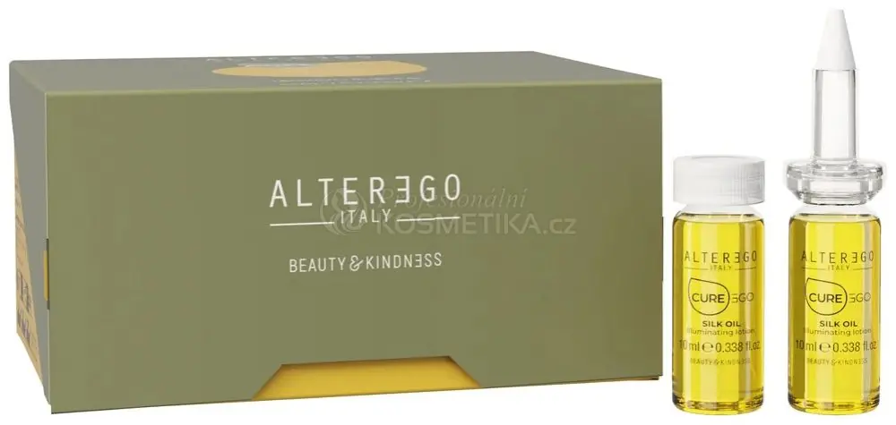 Sezónní Sleva Alter Ego Ego Line Silk Oil Intensive Treatment - Intenzivní ošetřující kúra proti krepatění vlasů 12x10 ml
