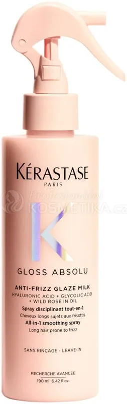 Kérastase Gloss Absolu Anti-frizz Glaze Milk - Uhlazující termoochranný sprej pro vlasy se sklonem ke krepatění 190 ml Výprodej