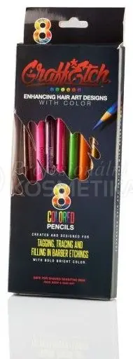 Labor Pro Graffetch Tattoo Neon Crayons - Tetovací neonové vlasové pastelky 8ks Nová Kolekce