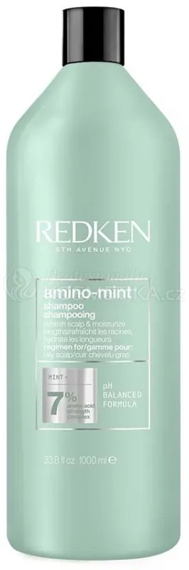 Redken Amino-Mint Shampoo - Šampon pro mastnou pokožku hlavy 1000 ml Značkový
