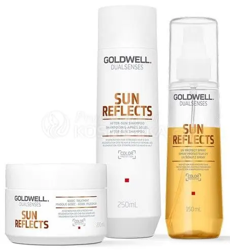 Goldwell Dualsenses Sun Reflects Set - Šampon 250ml + Sluneční maska 200ml + Sluneční sprej 150ml Dárková sada Speciální Cena