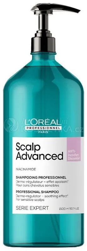 Značkový L´oréal Professionnel Scalp Advanced Dermo Regulator Shampo - Zklidňujcí šampon pro citlivou vlasovou pokožku hlavy 1500ml