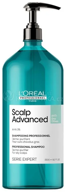 Nová Kolekce L´oréal Professionnel Scalp Advaced Dermo Purifier Shampoo - Šampon pro mastné vlasy 1500 ml