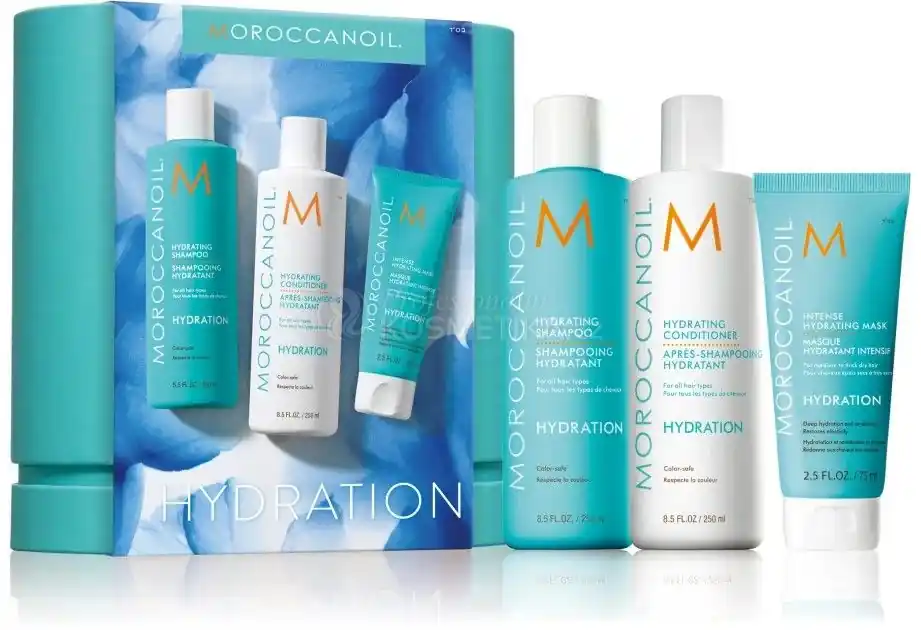 Vysoce Kvalitní Moroccanoil Hydration Set - Šampon 250 ml + kondicionér 250 ml + maska 75 ml Dárková sada