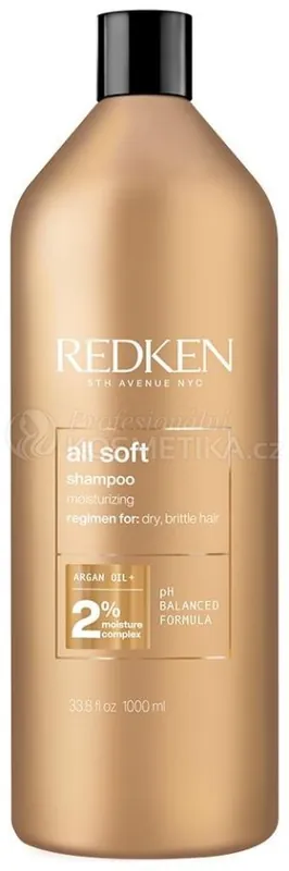 Redken All Soft Conditioner - Hydratační kondicionér pro suché a křehké vlasy 1000 ml Ověřený