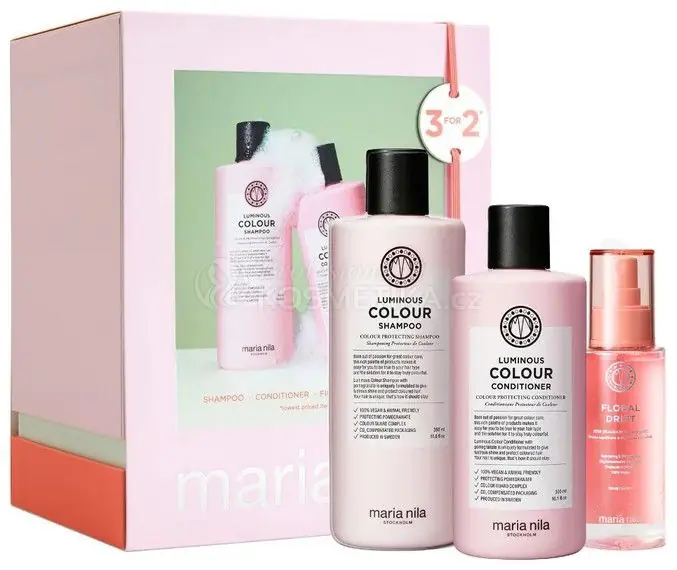 Maria Nila Luminous Color Holiday Box 2025 - Šampon 350 ml + kondicionér 300 ml + vůně do vlasů 100 ml Dárková sada Objednat Nyní