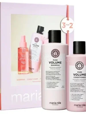 Zlevněný Maria Nila Pure Volume Holiday Box - Šampon pro objem vlasů 350 ml + kondicionér 300 ml + vůně do vlasů 100 ml Dárková sada