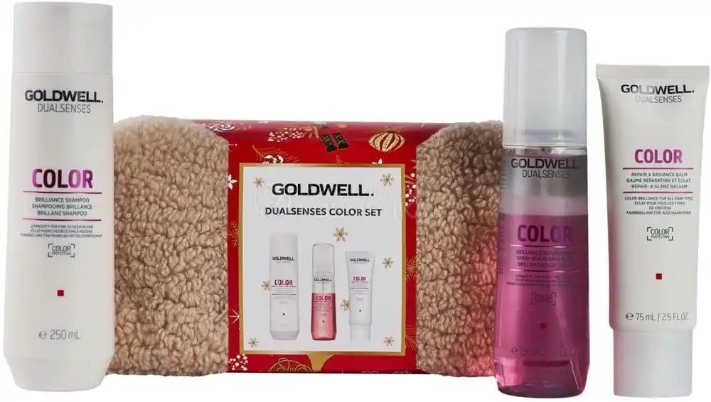 Akční Nabídka Goldwell Dualsenses Color Christmas Set - Šampon 250 ml + sprej 150 ml + balzám 75 ml Dárková sada