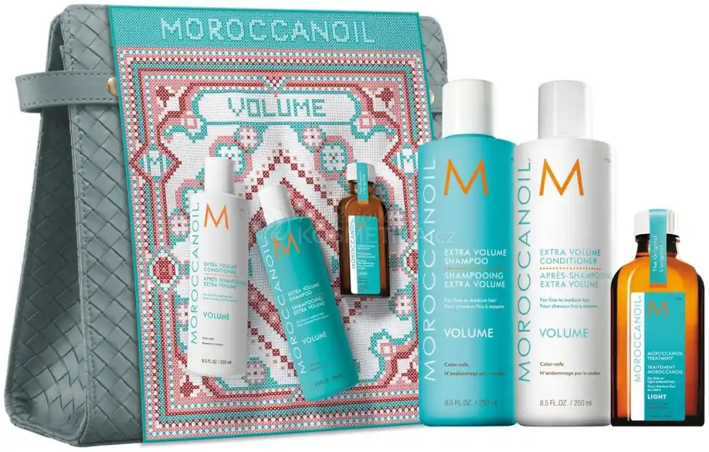 Přímo Od Výrobce Moroccanoil Volume Vánoční Set - Šampon 250 ml + kondicionér 250 ml + olej light 50 ml + Dárková sada