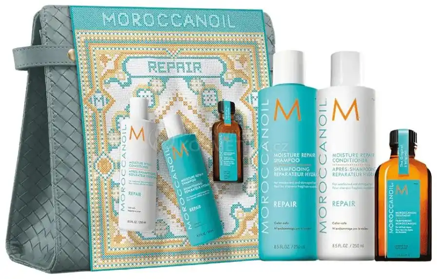 Moroccanoil Repair Vánoční Set - Šampon 250 ml + kondicionér 250 ml + olej 50 ml Dárková sada Akce