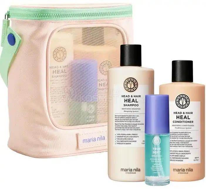 Nejlepší Volba Maria Nila Head & Hair Heal GIFT BOX 25 - Šampon 350 ml + kondicionér 300 ml + Argan Oil 30 ml Dárková sada