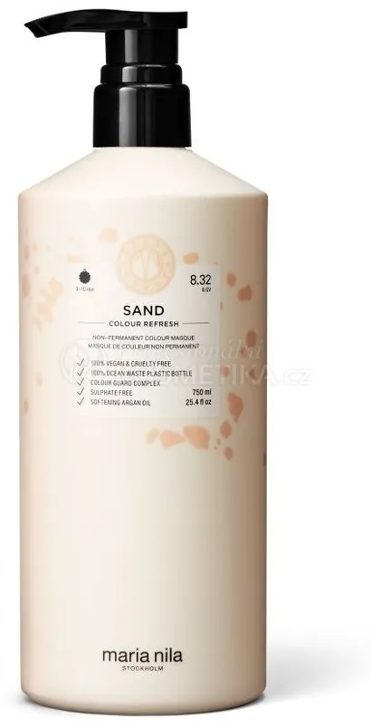 Maria Nila Colour Refresh Sand 8.32 - Vyživující maska s dočasnými barevnými pigmenty 750 ml Tovární Cena
